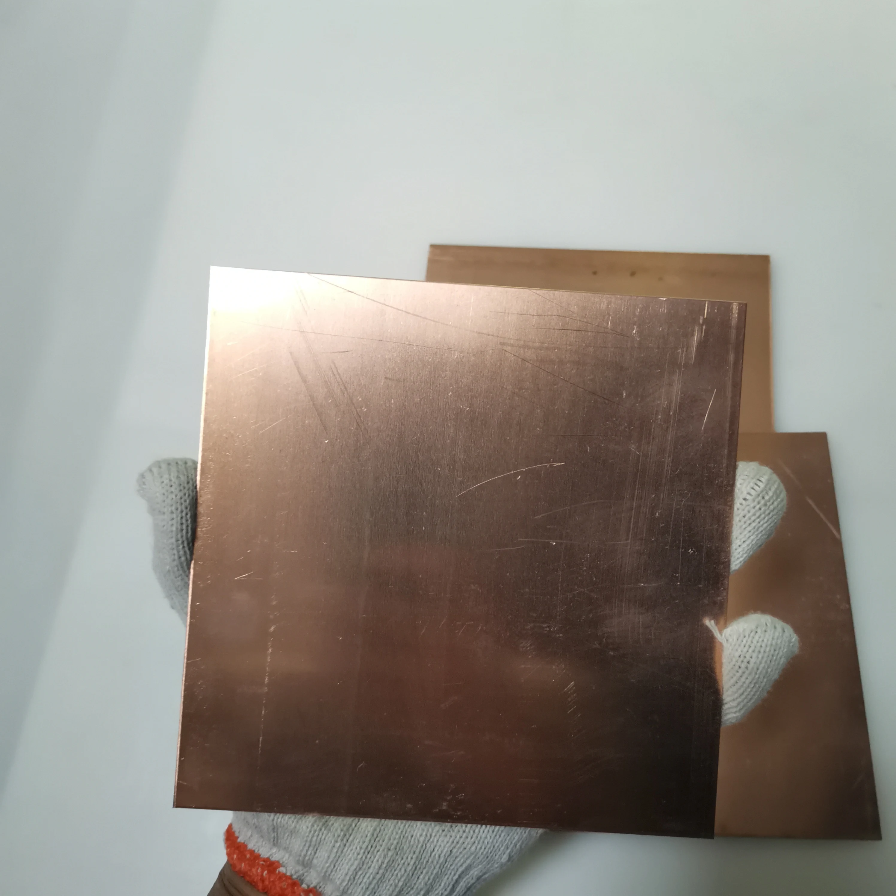 Thick 1.5mm x150mmx150mm Copper Sheet Plate Guillotine Cut Metal Copper Sheet  99.9% Copper CNC part Thermal Conductive Material