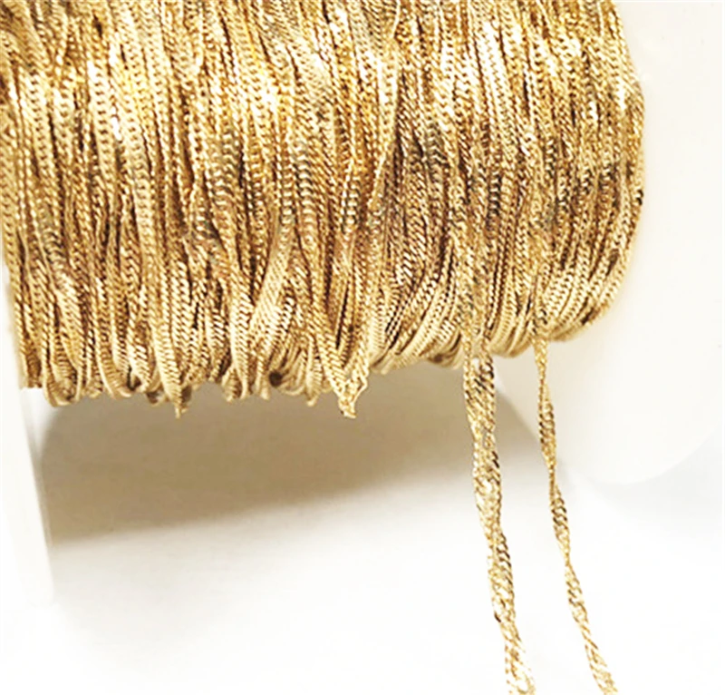 100% 14K Gold Filled Singapore Chain 1.8MM Chain Necklace Gold jewelry Minimalist Gold Filled Chain DIY Jewelry