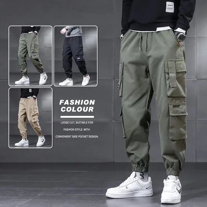 

Spring Autumn Men's Pants Korean Fashion Streetwear Multi-pocket Cargo Pants Men Casual Men Clothing Harajuku Jogging Pants Men