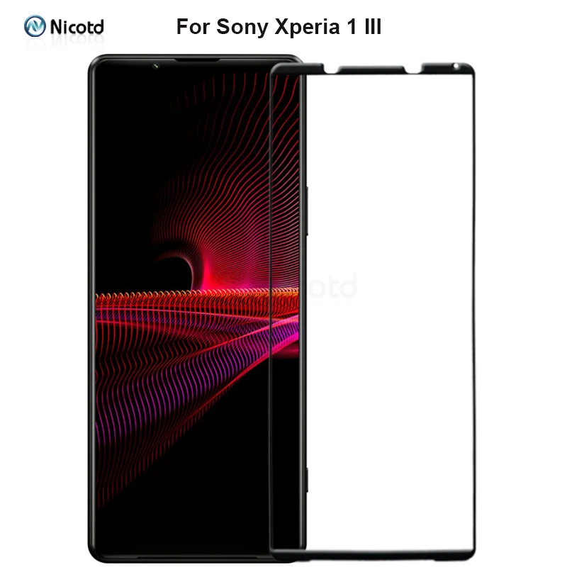 3pcs/Lot for Sony Xperia 5 III full cover tempered glass for Sony Xperia 1 III full glue screen protector for Sony 10 III glass