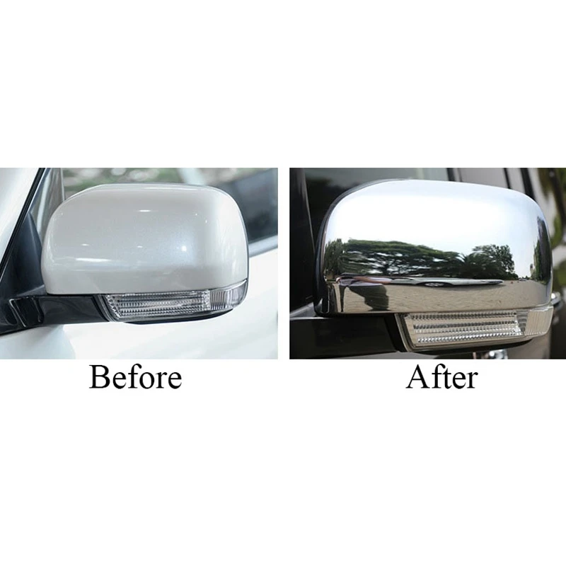 NEW-ABS Chrome Side Mirror Decorative Covers Trims for Mitsubishi Pajero 2007-2019