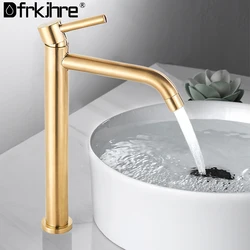 Tall Basin Sink Faucet Bathroom Chrome White Slim Hot And Cold Basin Water Mixer Tap Bathroom Single Sink Faucet Crane