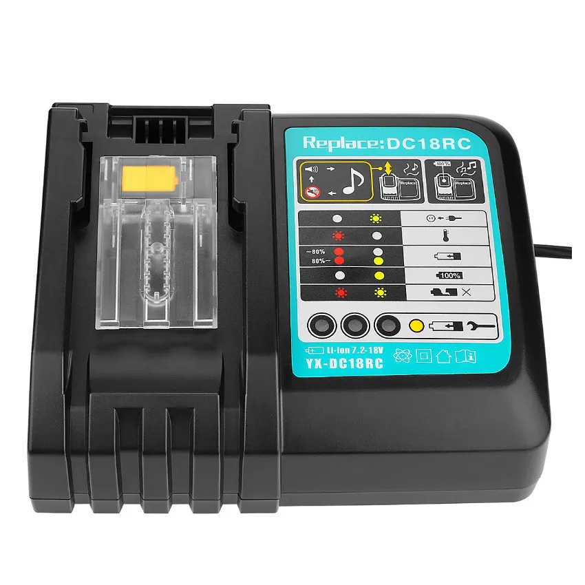 Hot DC18RCT Li-ion Battery Charger 3A Charging Current for Makita 14.4V 18V BL1830 Bl1430 DC18RC DC18RA Power Tool with USB Port