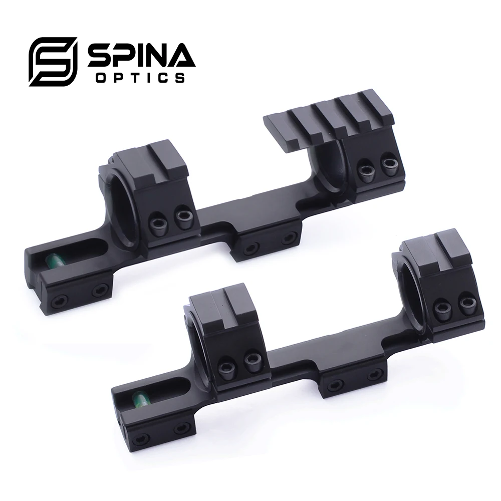 Hunting 25.4mm/ 30mm Optic Dual Scope Mount Rings with Bubble Level Top with Picatinny Rail For 11mm Dovetail Rails