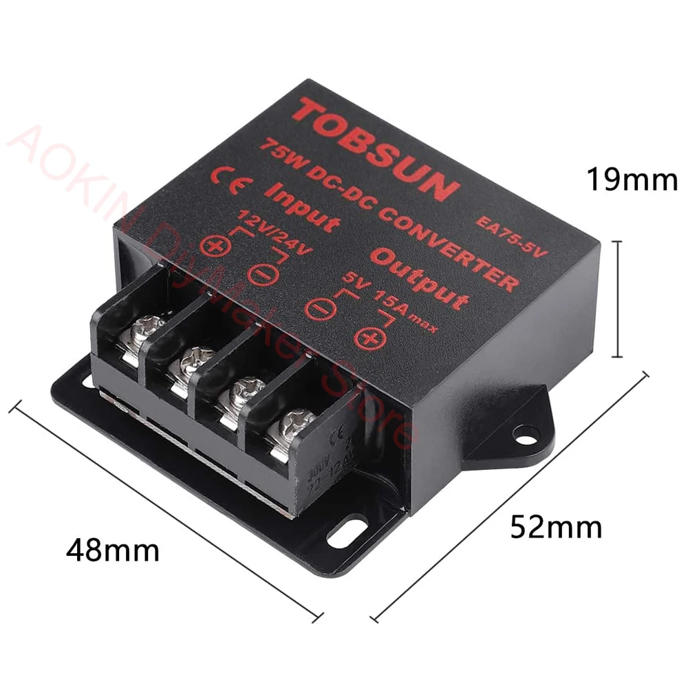 12V zu 5V 10A 24V zu 5V 3A 5A 10A 15A DC DC Converter Regulator Auto schritt Down Reducer 12V/24V zu 5V 3A 5A 10A 15AMP