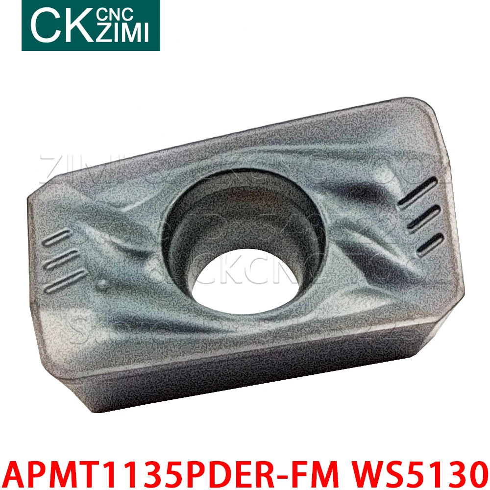 APMT1135PDER-FM WS5130 APMT 1135 PDER كربيد إدراج طحن إدراج أدوات التصنيع باستخدام الحاسب الآلي مخرطة معدنية فهرسة أدوات الفولاذ المقاوم للصدأ