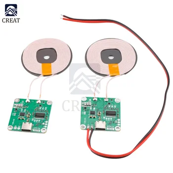20W High Power 5V 9V 12V Snel Opladen Draadloze Oplader Zendermodule Type-C Usb + Spoel Universeel Voor Auto Telefoon Batterij