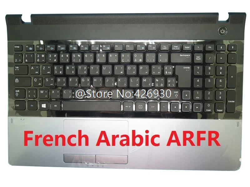 Imagem -02 - Arfr Palmrest & Teclado para Samsung Np300e5a 300e5a América Latina Turquia Hungria Francês Árabe Nórdico Upper Case Novo la tr hu ne