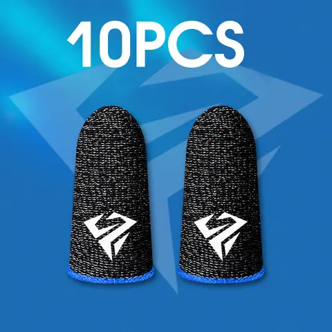 PUBG 게이머를위한 10pcs 모바일 게임 손가락 끝 장갑 Sweatproof Anti-slip 터치 스크린 손가락 슬리브 통기성 게임 손가락 커버