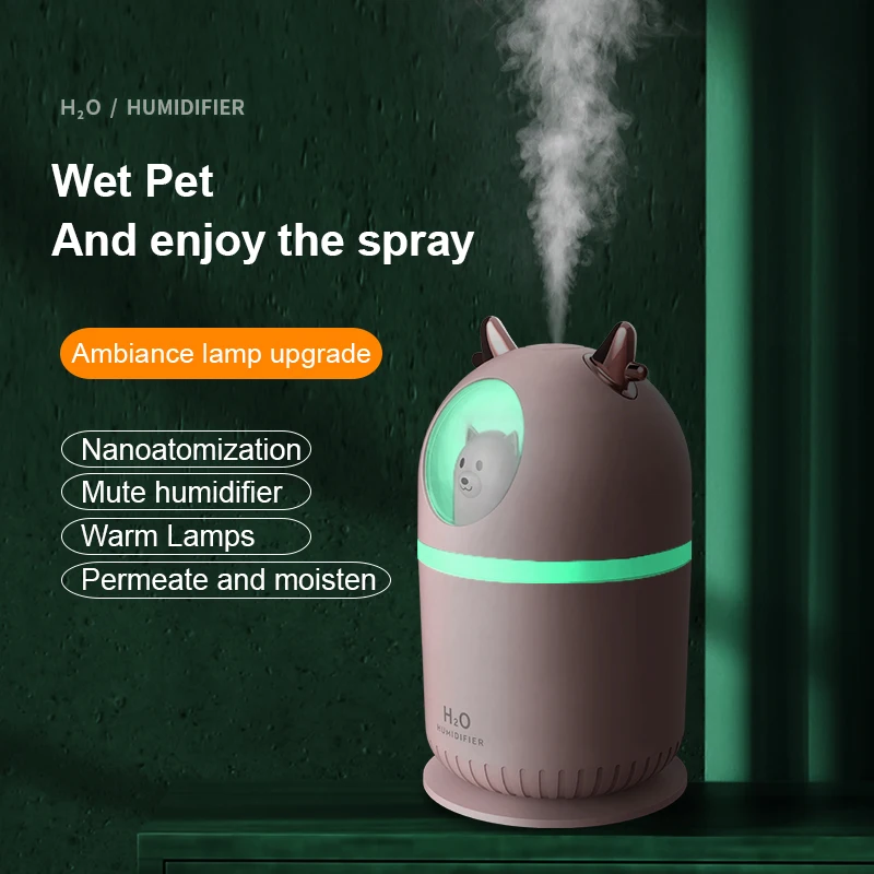 جديد الحيوانات الأليفة المرطب USB غرفة نوم صغيرة zhuomian هادئة الإبداعية رذاذ الروائح آلة الهواء الترطيب ترطيب مسمار