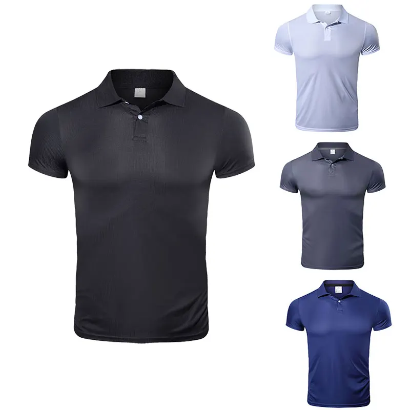 Quick Dry T-Shirt for Men, Running Jersey, Breathable Fitness Shirt, Tight Sportswear, Short Sleeve Shirt, Turn Down Collar