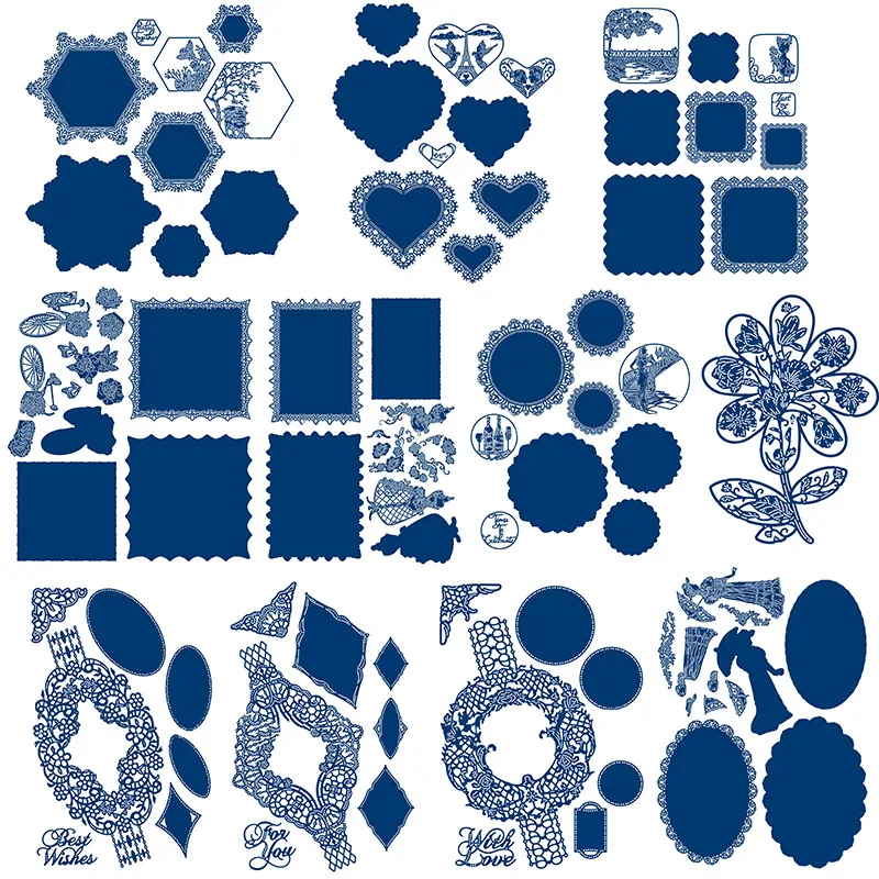 

Lace Background Set Metal Cutting Dies for Scrapbooking and Cards Making Paper Craft Dies New 2019