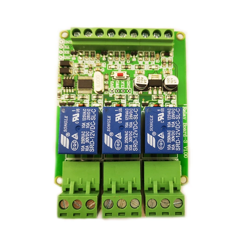 3-way RS485Modbus Relay / Remote Control Roll Gate Motor / 12V24V Control Board Module