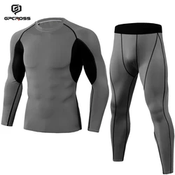 GPCROSS-Veste de moto respirante à séchage rapide, ensemble de t-shirt de course à pied imbibé de motocross, pantalon en Y long serré, entraînement de fitness, été