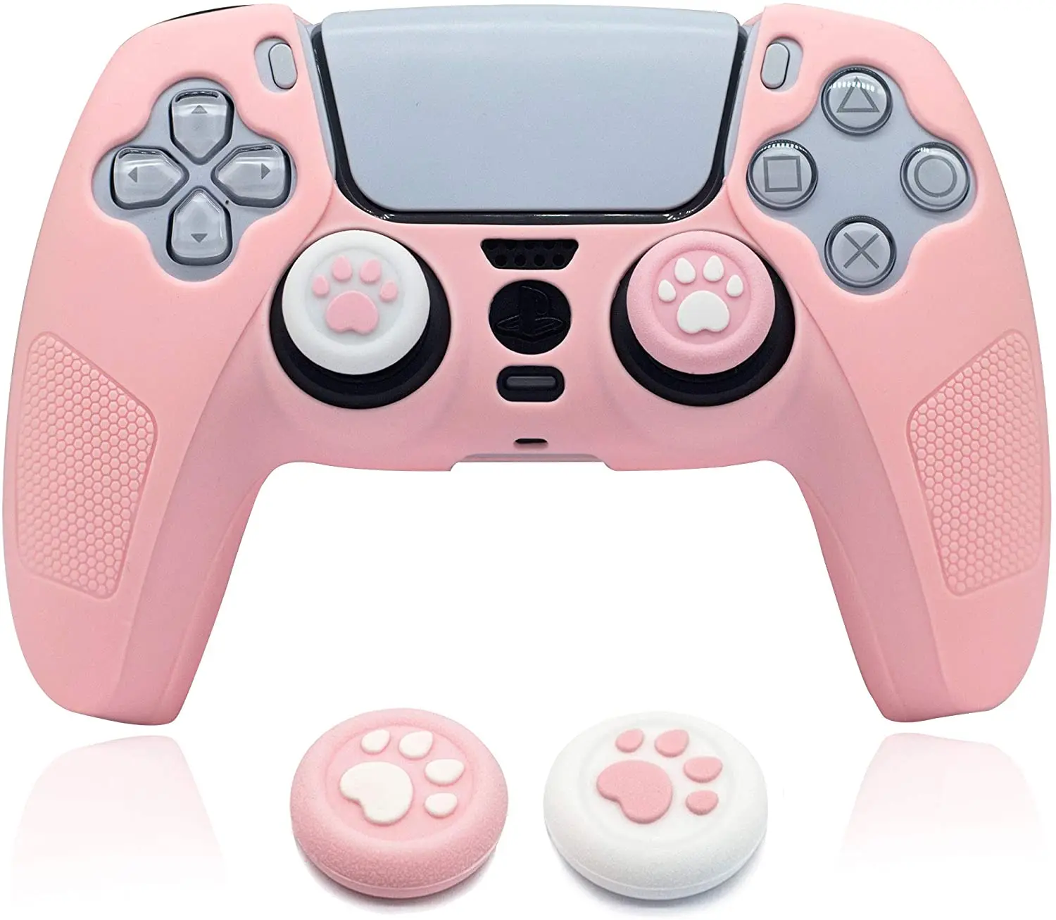 Anti-Slip Silikon Schutz Gummi Fall Nette Kawaii Zubehör Joystick Haut Grip Abdeckung mit 2 Daumen Kappe Für PS5 controller