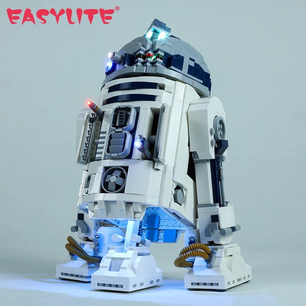 EASYLITE 75308 스타 R2-D2 로봇 빌딩 블록용 LED 조명 키트, 수집용 브릭 전용 조명 키트 미포함