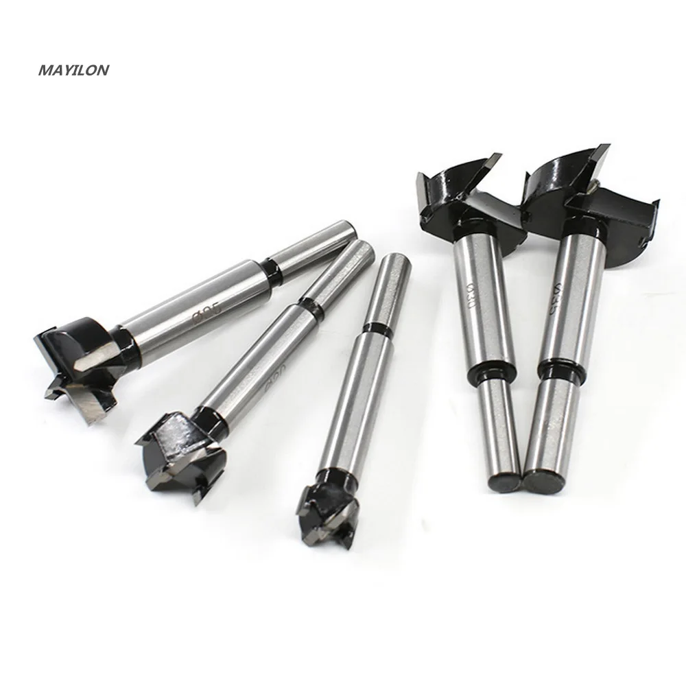 5pc Woodworking Hole Opener Drill Bits 15/20/25/30/35mm Core Drill Bit Drilling Tool Plastic Plate Reaming Hole Saw Cutter Drill