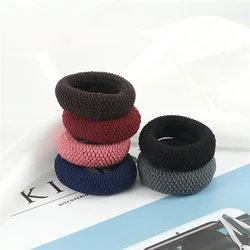 6Pcs Basic Simple Hair Bands Solid Color Seamless Wide Rubber Band for Women Girl High Elastic Scrunchie Hair Accessories Holder