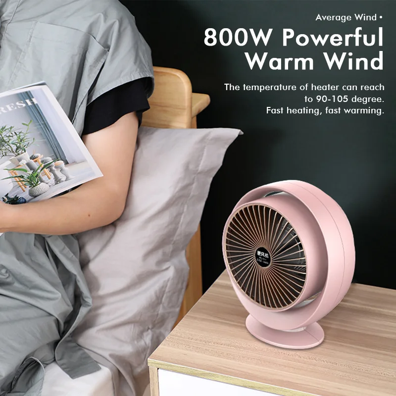 Warm Heater Fan Electric for Household Bathroom Portable Desktop Two Speeds Constant Temperature 220V 380W Drop Shipping QN10