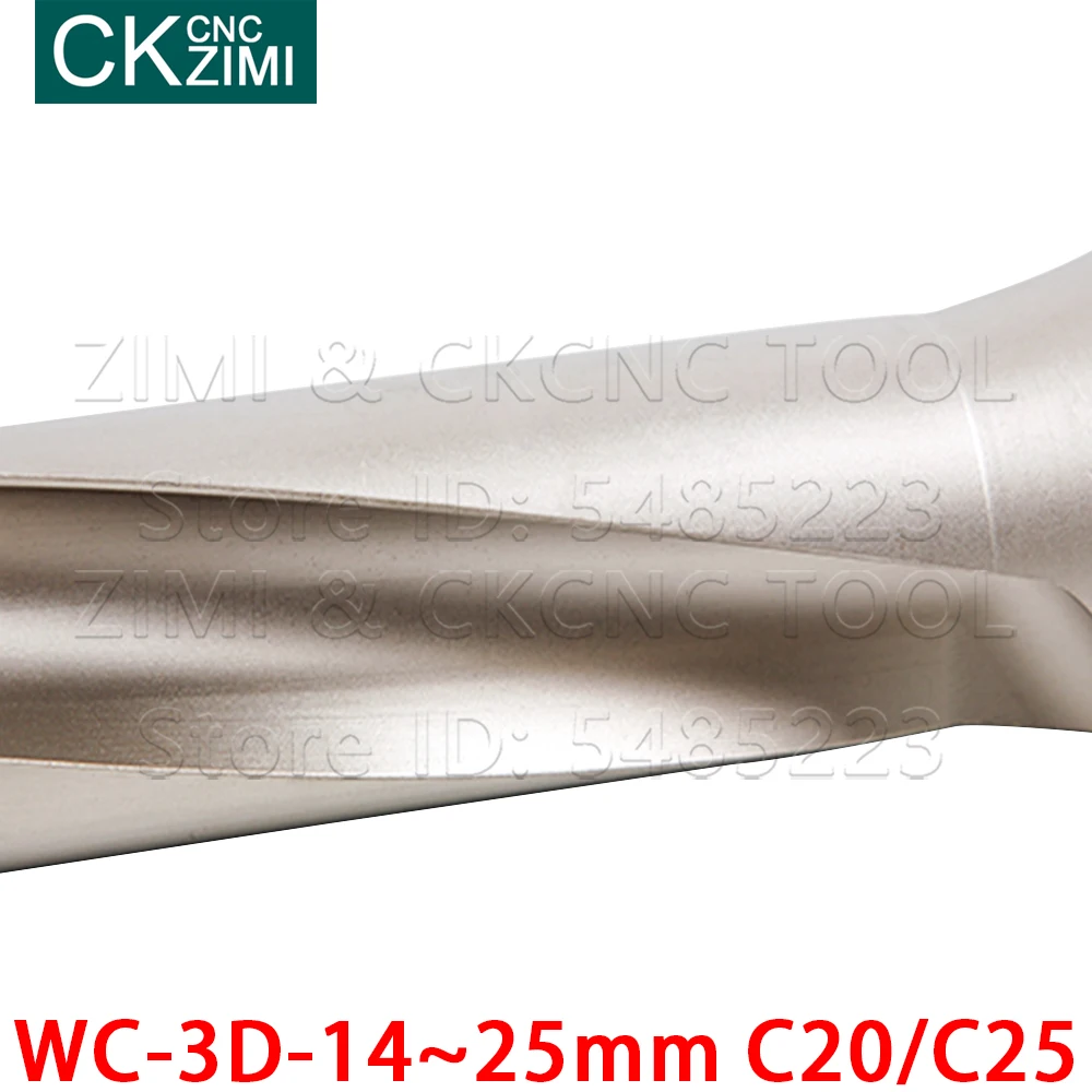 Taladro en U de profundidad 3D, herramienta de torno CNC para inserto giratorio WCMX WCMT, C20, C25, C40, 14-45mm