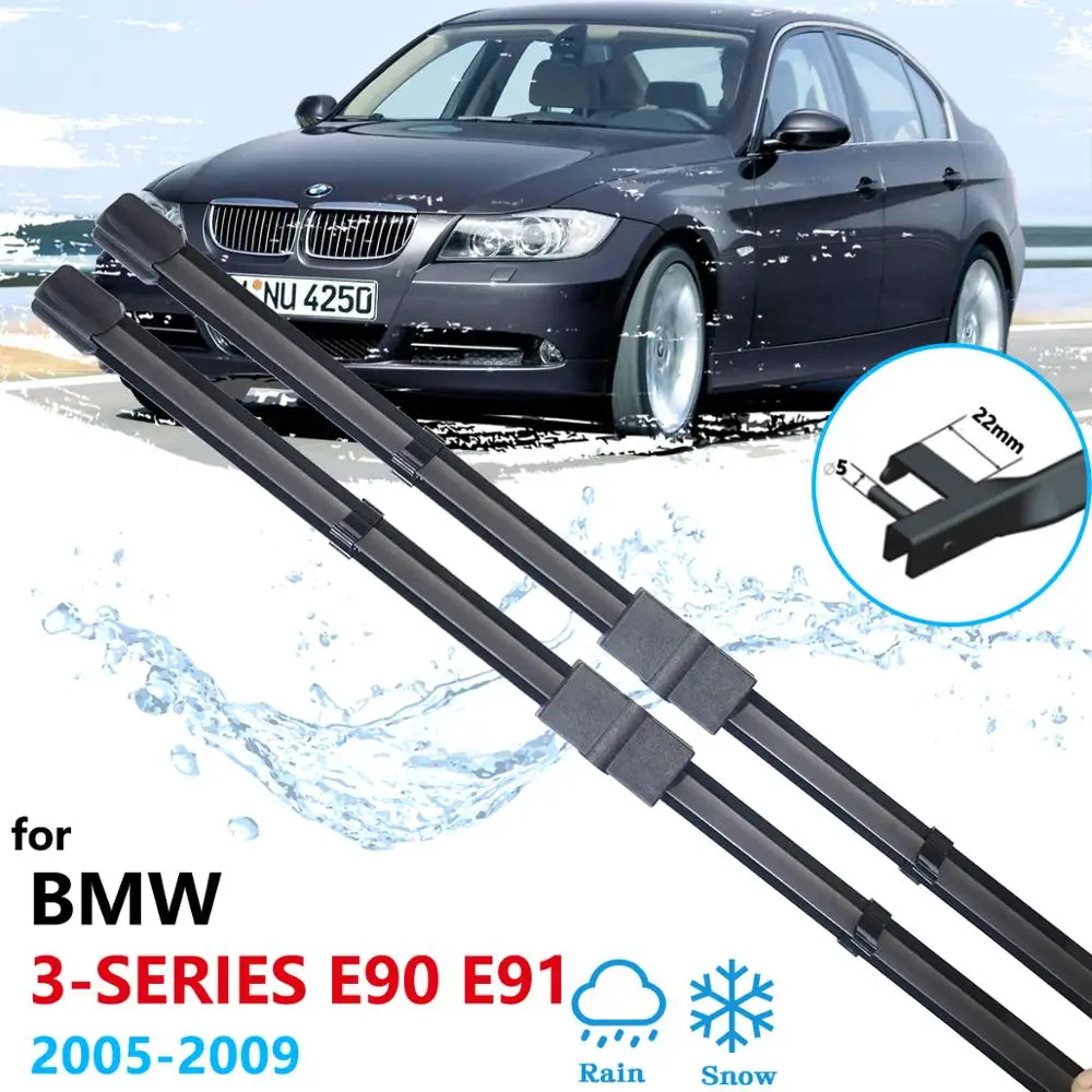 Car Wiper Blade for BMW 3 Series E90 E91 323i 325i 328i 335i 328xi 2005 2006 2007 2008 2009 Windshield Wipers Car Accessories