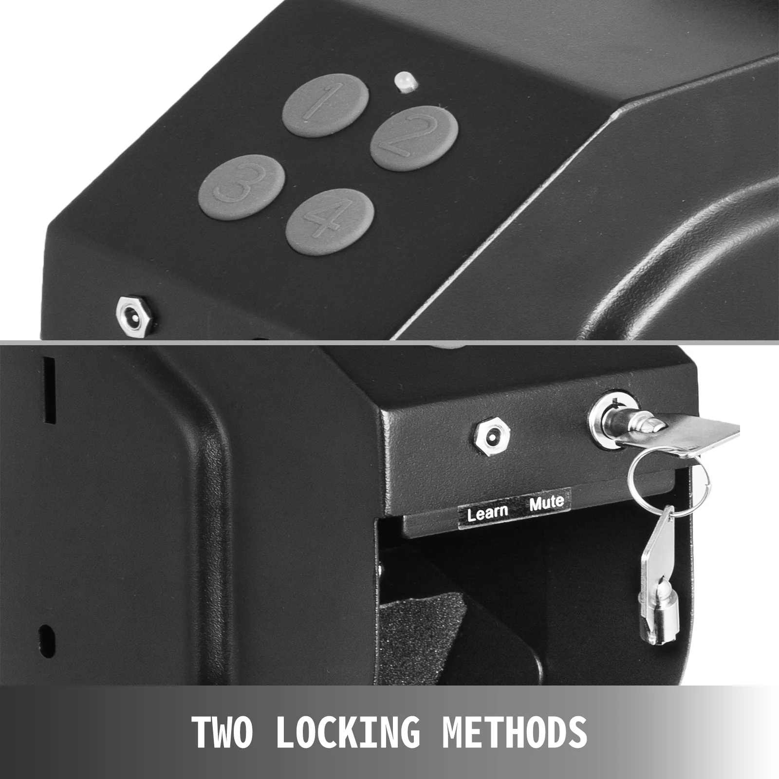 VEVOR OS580C SE Handgun Pistol Safe Box Fingerprint Digital Keypad Lock with 2 Keys Weapon Security Deposit Storage Under Table