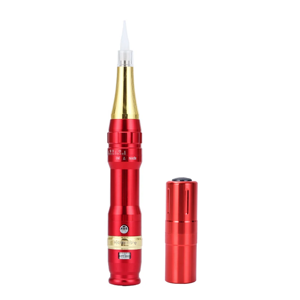 Wired / Wireless PMU Machine Microshading Pen With Tattoo Needles and Caps For Semi Permanent Makeup  eyebrow tattoo machine