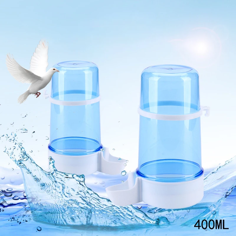 Parrot Drinking Fountain 400ml Birdcage Plastic Water Bottle Automatic Drinking Feeding Appliance Accessories Pet Bird Supplies