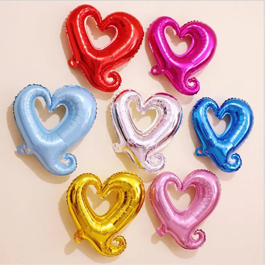 1PC 18inch HOT Hook Heart Foil Balloon Birthday Party Balloon Anniversary Bachelor Party Wedding Balloon Decoration Globos