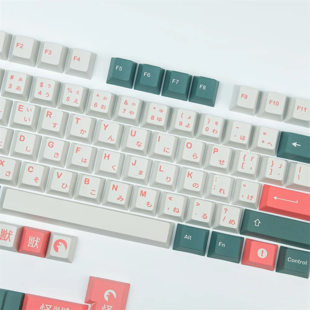 GMK الوحش Keycap 5 الوجه صبغ-Subbed الكرز الشخصي 140 مفاتيح PBT مجموعة كاملة Keycap ل GH60 61 64 68 87 96 104 لوحة المفاتيح الميكانيكية