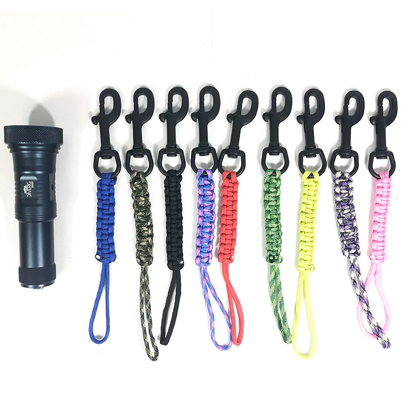 Single End Bolt Snap Hook Lanyard Outdoor Climbing Diving Lanyard Accessories Anti-lost  Safety Rope Survival Belt Hanging Buklt