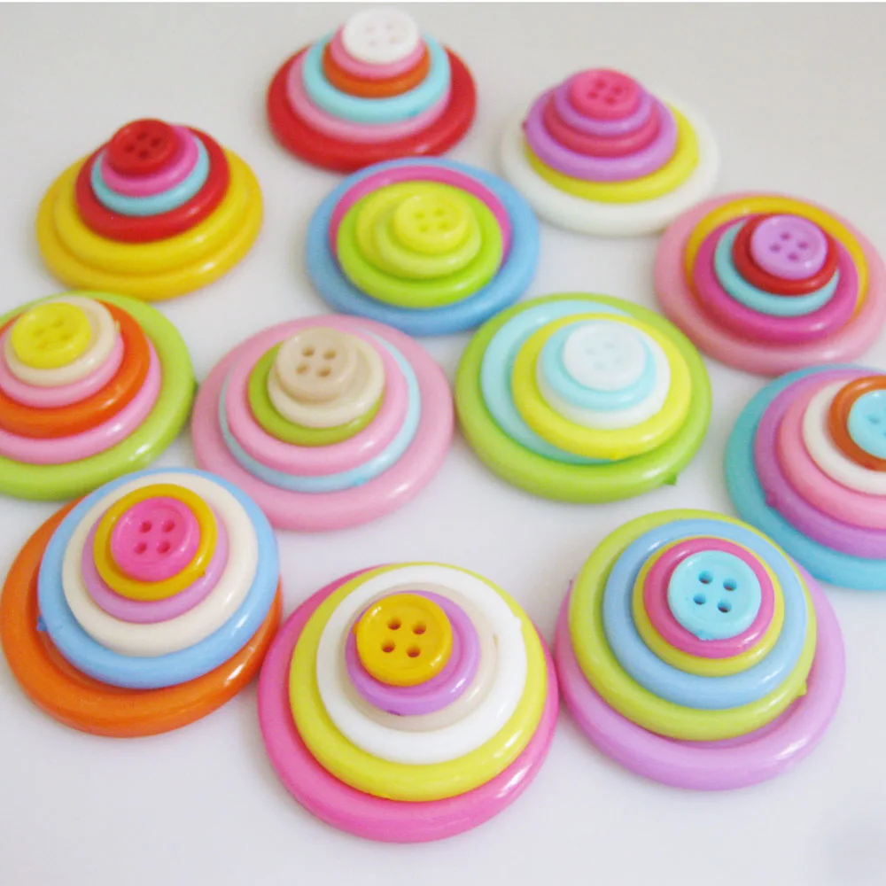 Nbnnla 8 Größen erhältlich 50 Stück verschiedene Farben 4 Löcher Kunststoff knöpfe für Bastel design DIY Scrap booking Näh zubehör – Detail 2