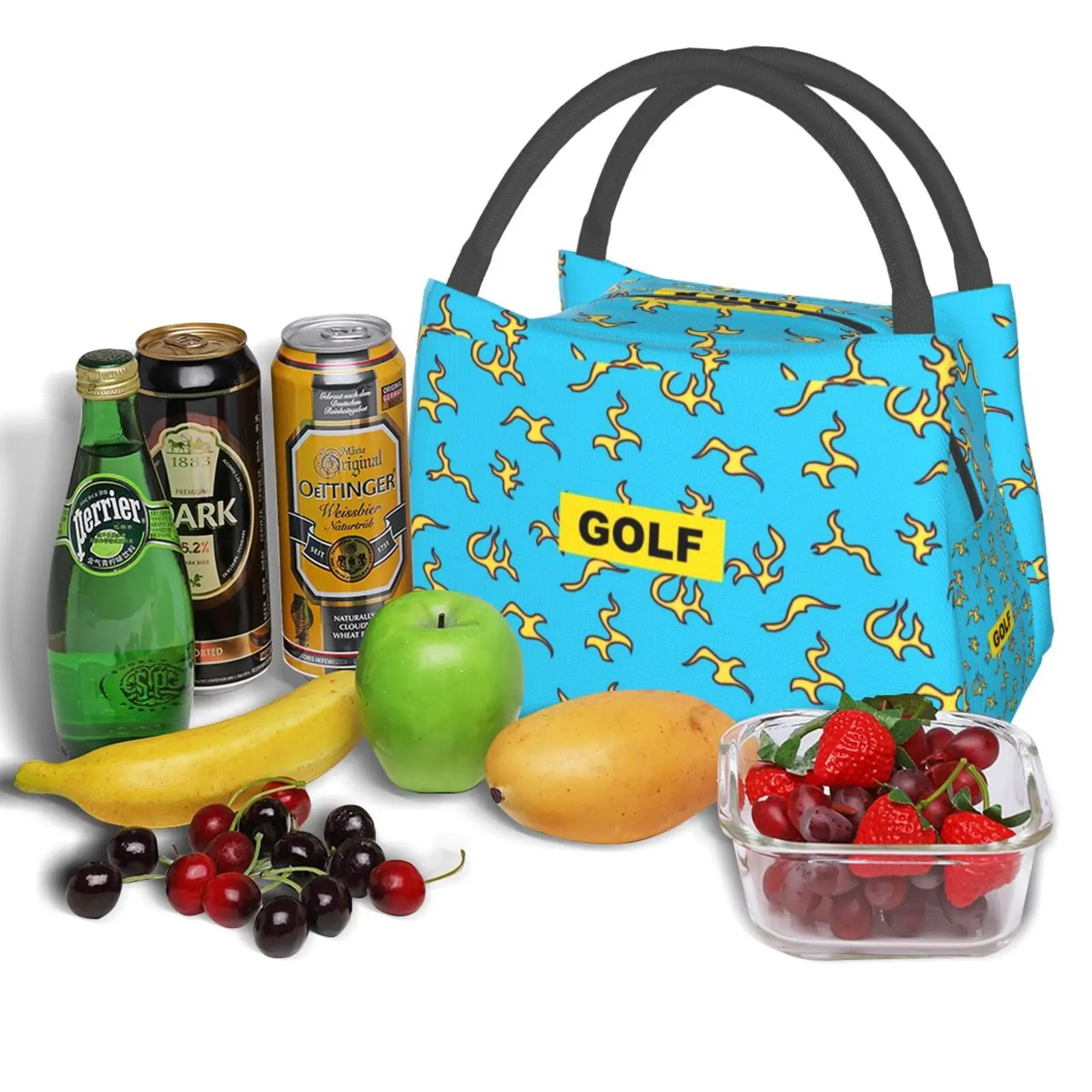 Portable Insulation Bag Golf Wang Fire Pattern Golf Golf Wang Fire Fire Pattern Golf Fire