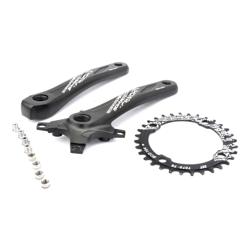 104BCD MTB Bicycle Crank 170mm Square Hole Mountain Bike Crankset Narrow Wide 32/34/36/38T Chainring Bicycle Crank Parts