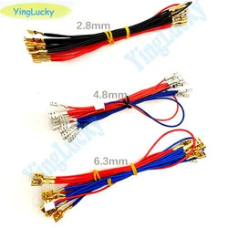 6.3mm ,4.8mm or 2.8mm Quick 2pin Cables 5V / 12V Illuminated Light Bulb Cable To USB Encoder for Arcade LED Button game Joystick