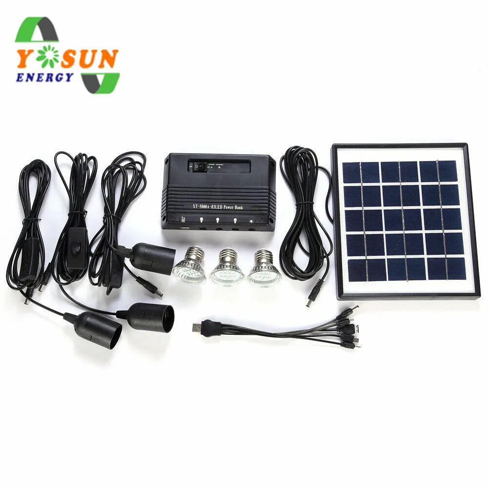 lampada de emergencia com painel solar kit com mini sistema de iluminacao solar para jardim e casa 36 led unidades 4w 01