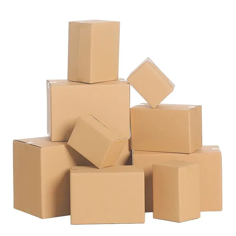 10pcs/lot Wholesale 7 Sizes Kraft Paper Mailing Box Express Transportation Corrugated Packing Box