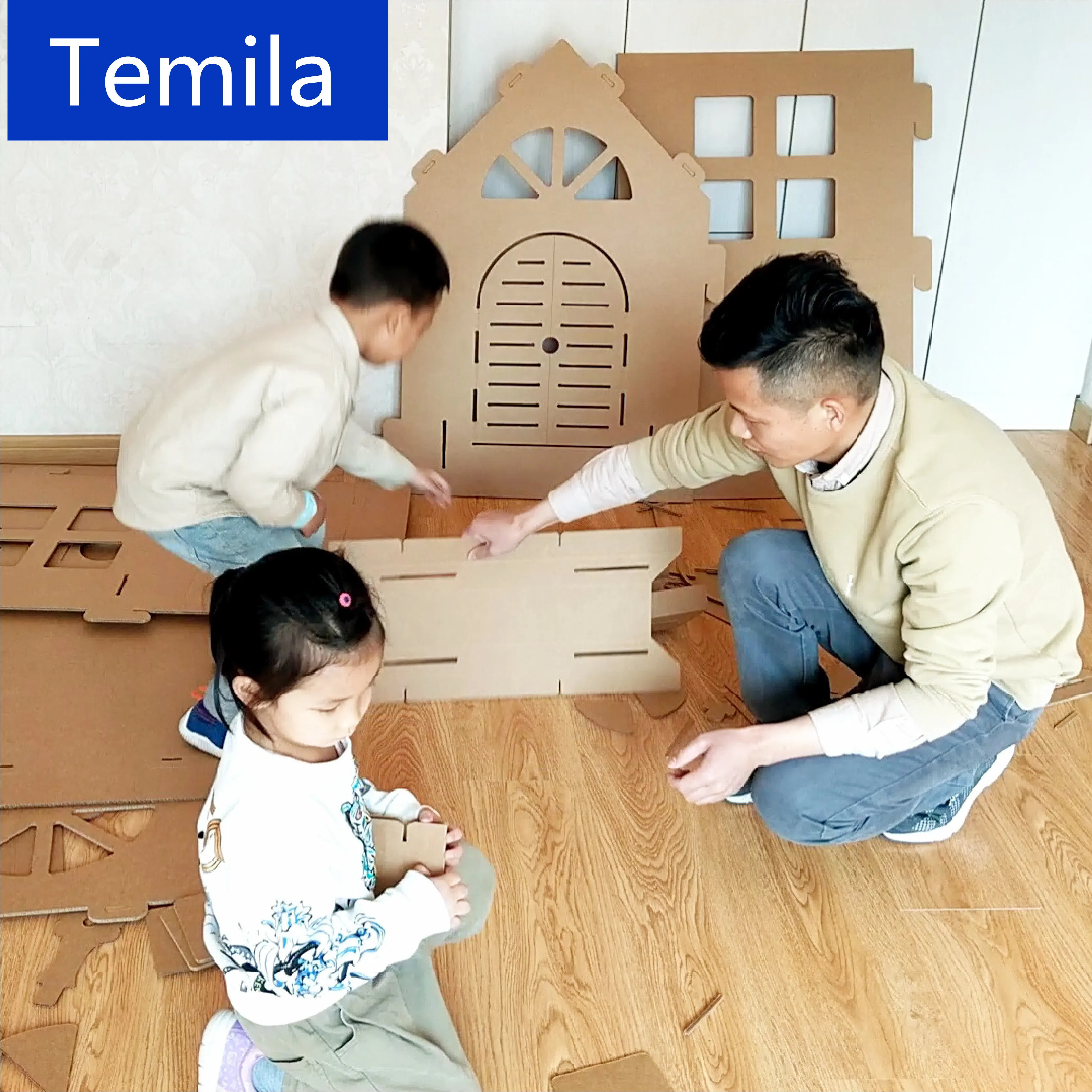 Tienda de campaña para niños, Castillo de papel artesanal, Palacio de papel, tienda de juegos para interiores y exteriores, casa, regalo para bebés, 104,5x95x136,5 cm