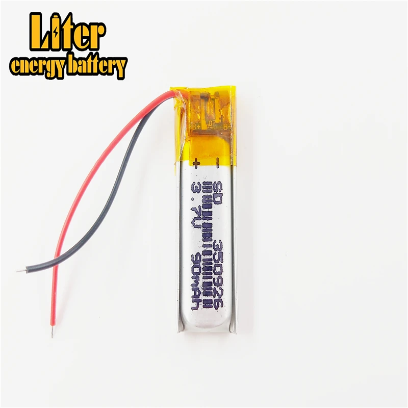 RECHARGEABLE 3.7V 90MAH LI-ION BATTERY 350926 Li-polymer Batteries FOR MP3 MP4 MP5 BLUETOOTH HEADSET GPS