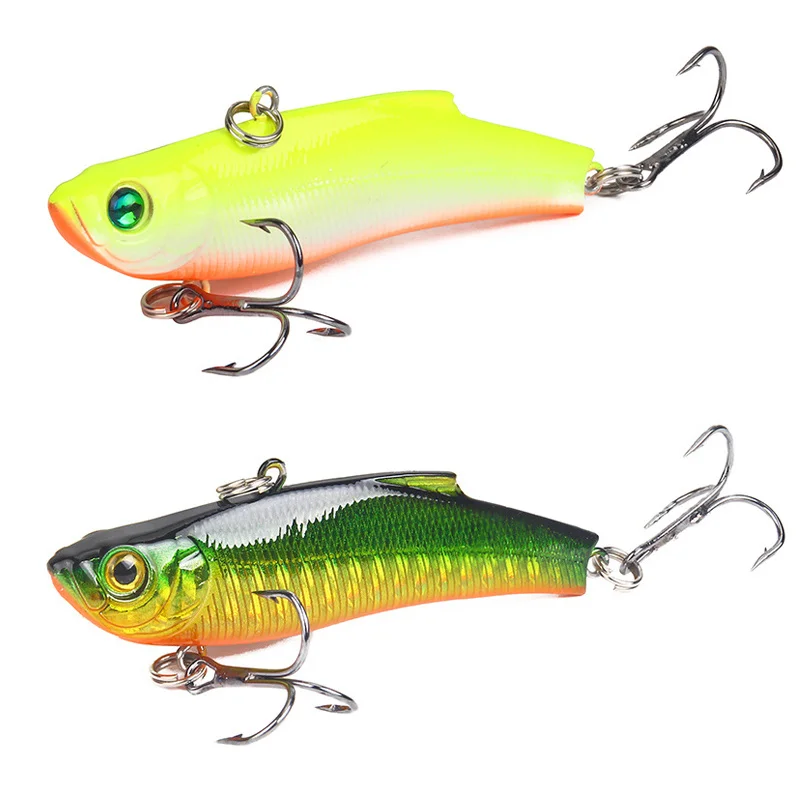 1 PCS 7cm/18G Artificial Japanese VIB Fishing Lure Lead Inside Hard Bait Diving Swivel Bait Winter Sea Fishing Tackle