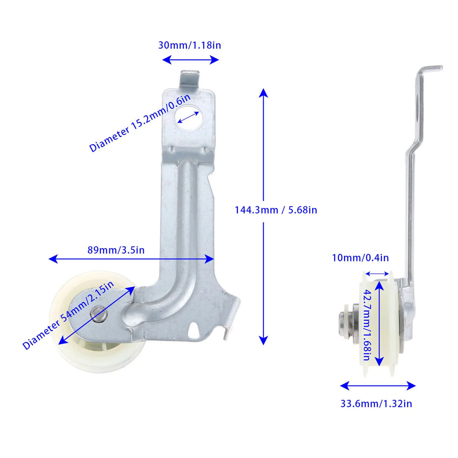 1Pc W10547292เครื่องเป่า Idler Pulley Bracket Fit สำหรับอ่างน้ำวน Kenmore W10547292 AP5669601 PS6883872