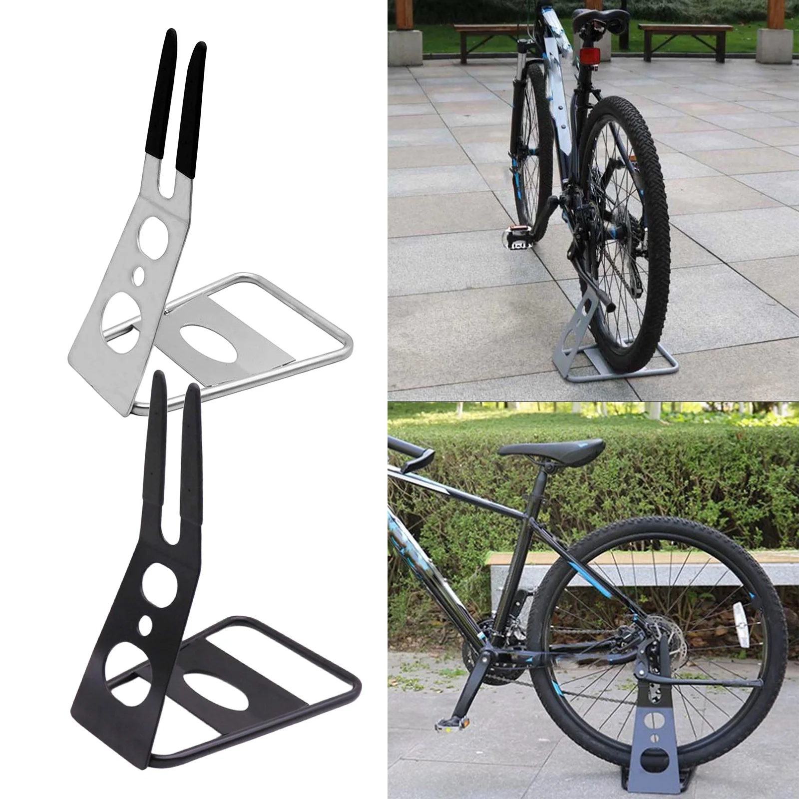 Steel Bike Holder Hub Mounted Sturdy Floor Stand Bike Repair Stand Sport Parking Rack Anti-Scratching Floor Stand Bicycle parts