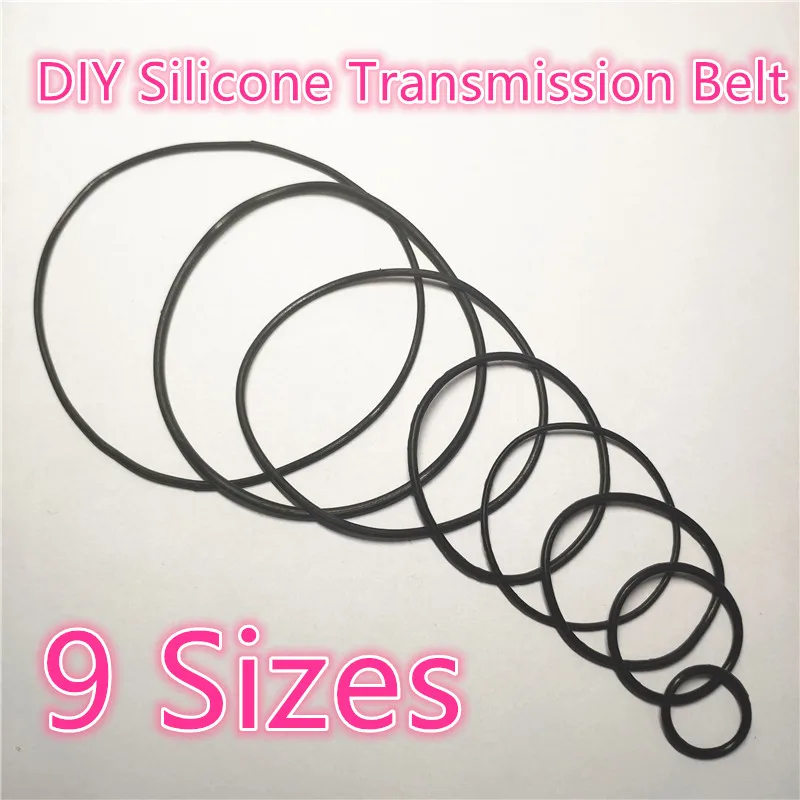 9 Sizes Silicone Rubber Band Pulley Transmission Engine Drive Round Beslts Tape DIY Toy Module Car Motor Stretch Drop Shipping