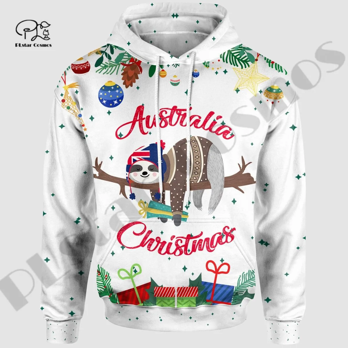 PLstar Cosmos 3DPrint Newest Australia Christmas Santa Art Unique Streetwear Harajuku Pullover Unisex Hoodies/Sweatshirt/Zip Q-9