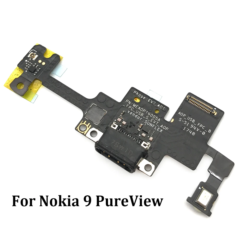 

NEW USB fast Charging Port Dock Charger Plug Connector Board Flex For Nokia 9 PureView With Mic Microphone