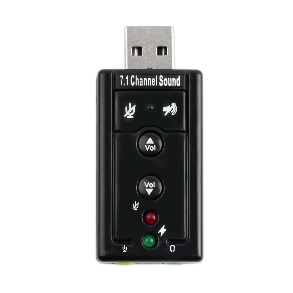 Mini USB 2.0 3D Virtual 12Mbps External 7.1 Channel Audio Sound Card Adapter Audio Sound Card Adapter Portable Mini USB 2.0