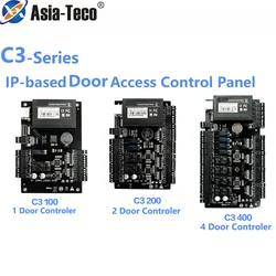 ZKTeco-Placa de Panel de Control de acceso de 26 puertas, sistema de control de acceso de soluciones de seguridad, 200/400 usuarios, C3-100/30000 TCP IP Wiegand