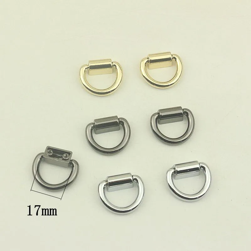 

30pcs Metal Swivel Dee Ring Bag Side Hanger D Buckle Hooks with Screws for Leather Craft Bag Strap Belt Handle Shoulder Webbing