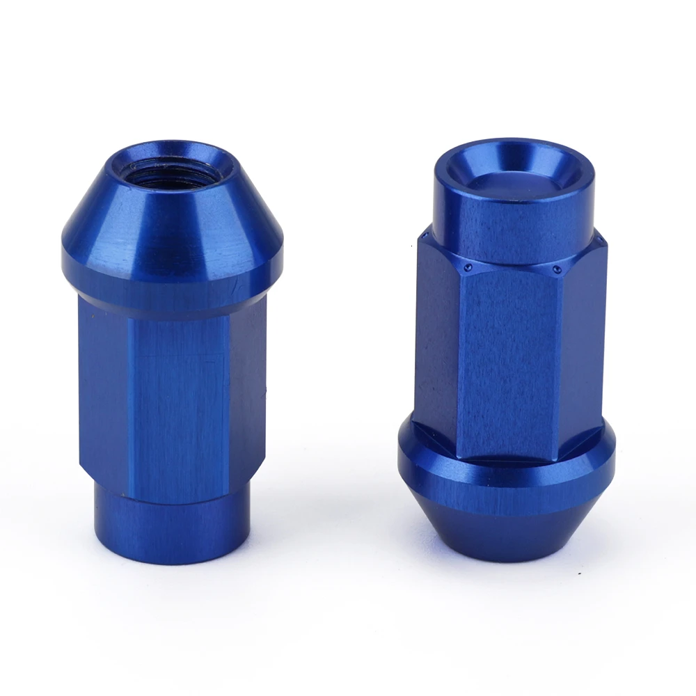 20pcs M12x1.5 M12*1.25 Racing Car Modification Hex 19MM Wheel Nuts Lug Nut Bolts 7075-T6 Aluminum style