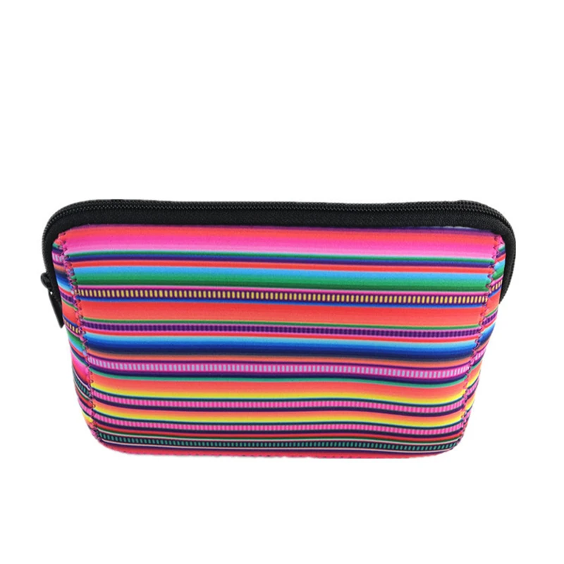 Hot Sell 20cmx 9cm X13cm Flamingos Unicorn Cosmetic Case Wholesale Blanks Neoprene Makeup Bag Women Clutch Bag Accessories